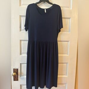 Casual Navy Blue Women's Dress